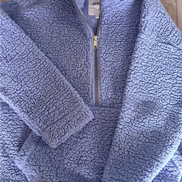 Aerie Women’s Sherpa Fleece Quarter Zip Sweatshirt Size Small - Picture 5 of 5